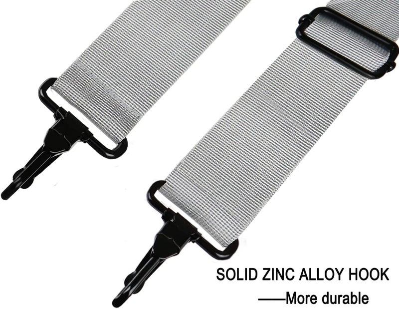 AREYLO Shoulder Strap, Durable 55" Universal Replacement Laptop Shoulder Strap, Adjustable Comfortable Belt with Metal Hooks for Briefcase, Computer Messenger Bag, Laptop Case Luggage/Duffel/Camera, (Grey) - Image 3